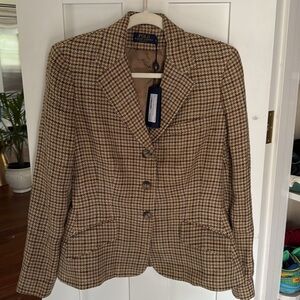 Authentic vintage linen silk Ralph Lauren riding blazer